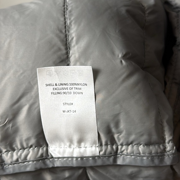 Quince Gray Hooded Puffer Coat Lightweight Down Long Jacket NWT small - Picture 12 of 13